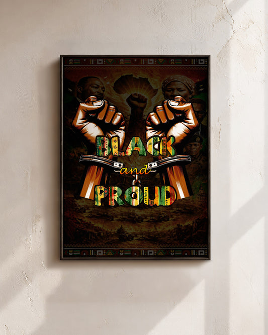 Black and Proud Fist - Celebrate Black Power - Poster/Canvas