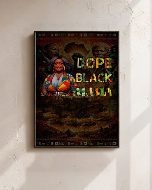 Dope Black Mama - Black Motherhood, Strength & Style - Poster/Canvas