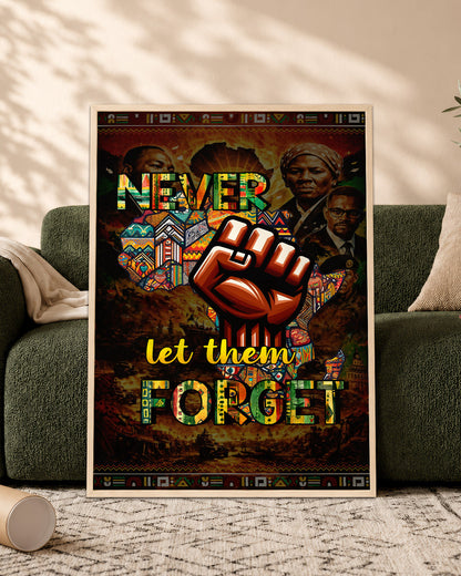 Never Let Them Forget Fist - Poster/Canvas