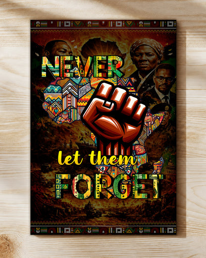 Never Let Them Forget Fist - Poster/Canvas