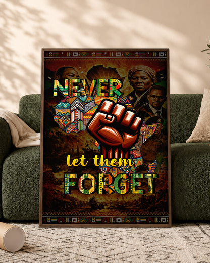 Never Let Them Forget Fist - Poster/Canvas