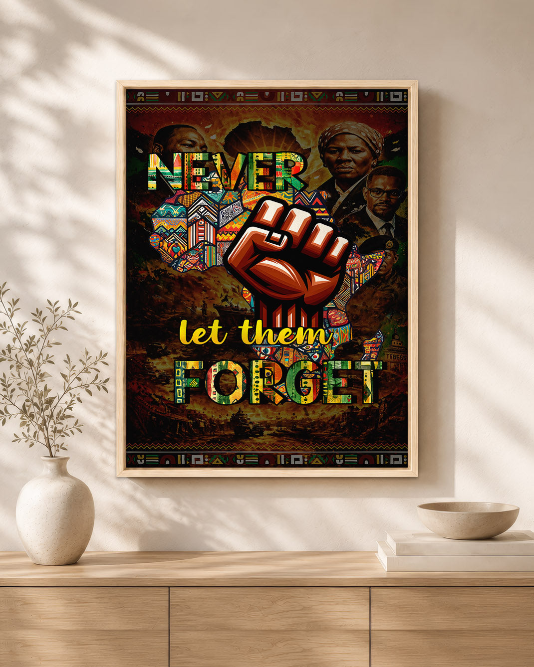 Never Let Them Forget Fist - Poster/Canvas