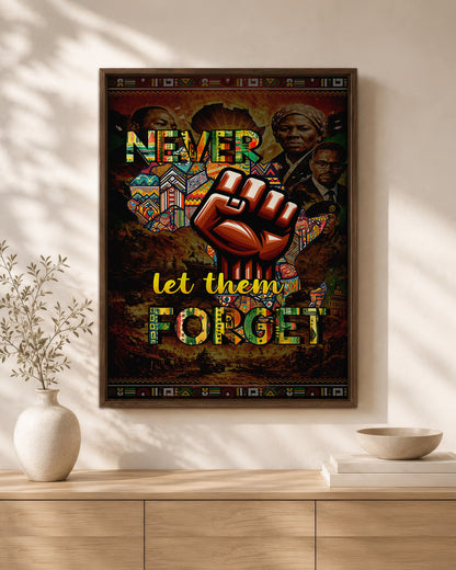 Never Let Them Forget Fist - Poster/Canvas