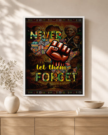 Never Let Them Forget Fist - Poster/Canvas