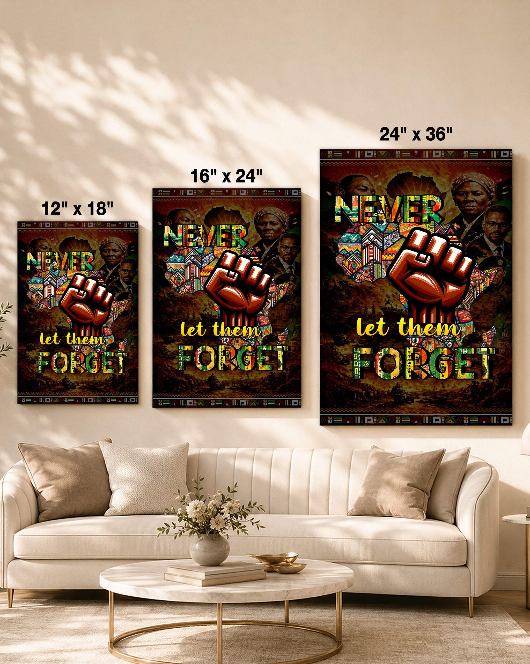 Never Let Them Forget Fist - Poster/Canvas