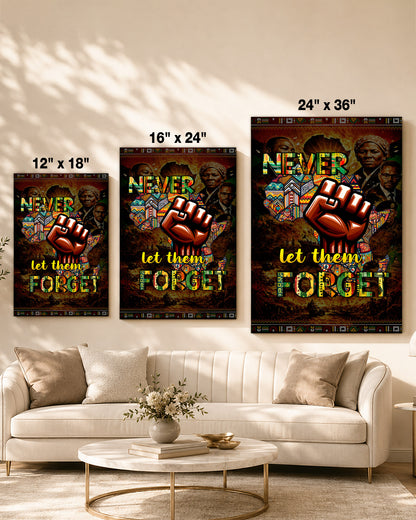 Never Let Them Forget Fist - Poster/Canvas