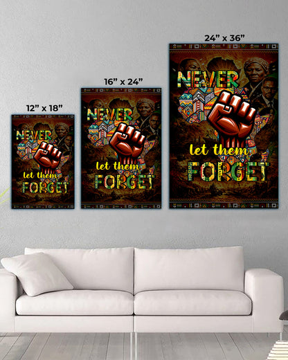 Never Let Them Forget Fist - Poster/Canvas