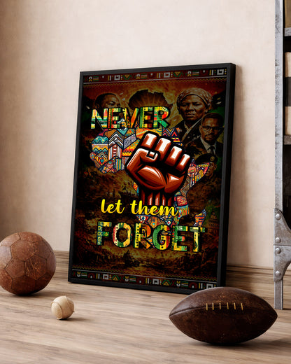 Never Let Them Forget Fist - Poster/Canvas