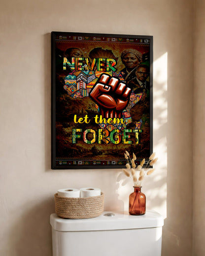 Never Let Them Forget Fist - Poster/Canvas