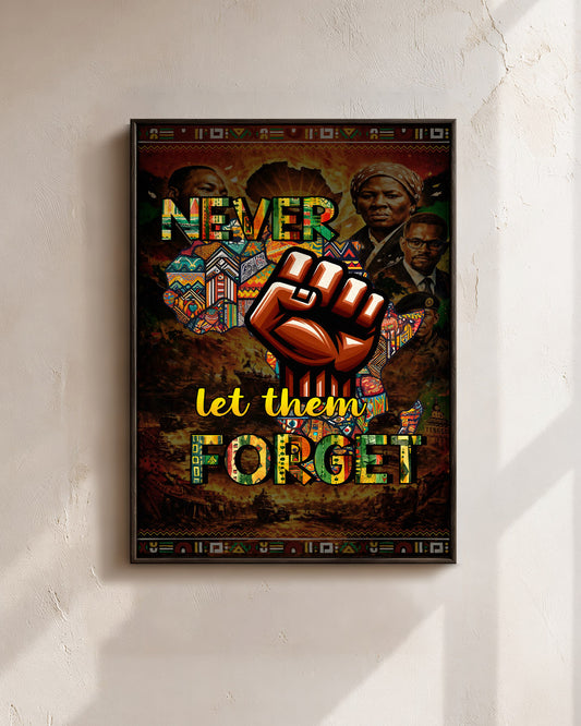 Never Let Them Forget Fist - Poster/Canvas