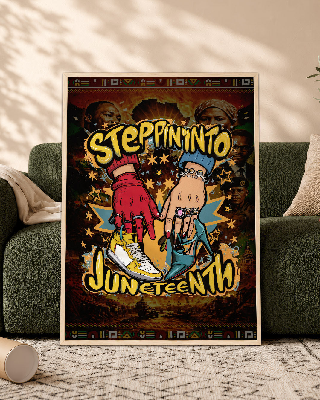 Steppin' Into Juneteenth - Freedom, Style & Black Pride - Poster/Canvas