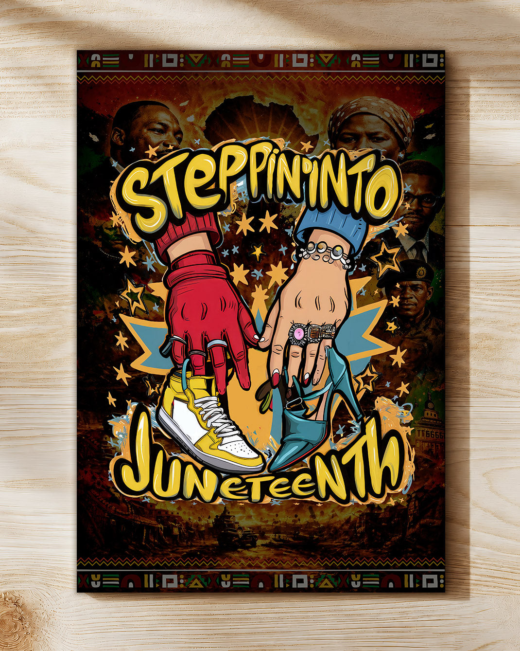 Steppin' Into Juneteenth - Freedom, Style & Black Pride - Poster/Canvas