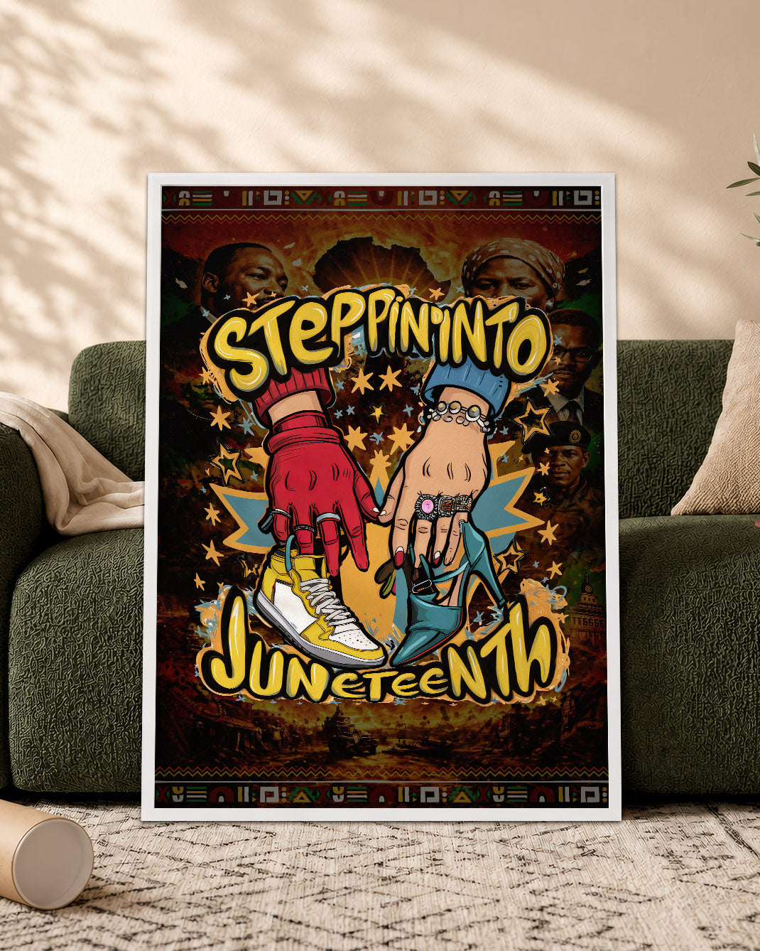 Steppin' Into Juneteenth - Freedom, Style & Black Pride - Poster/Canvas