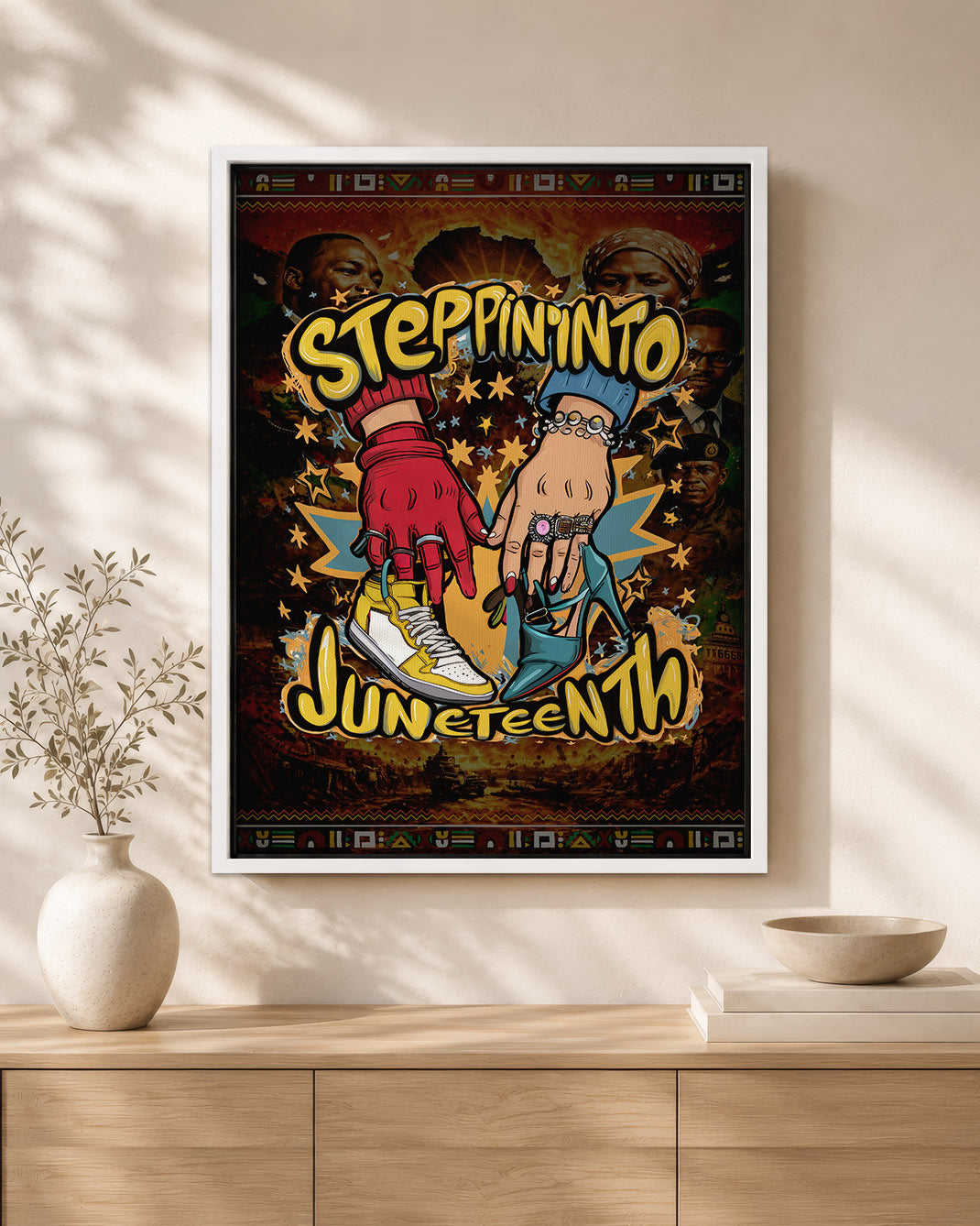 Steppin' Into Juneteenth - Freedom, Style & Black Pride - Poster/Canvas