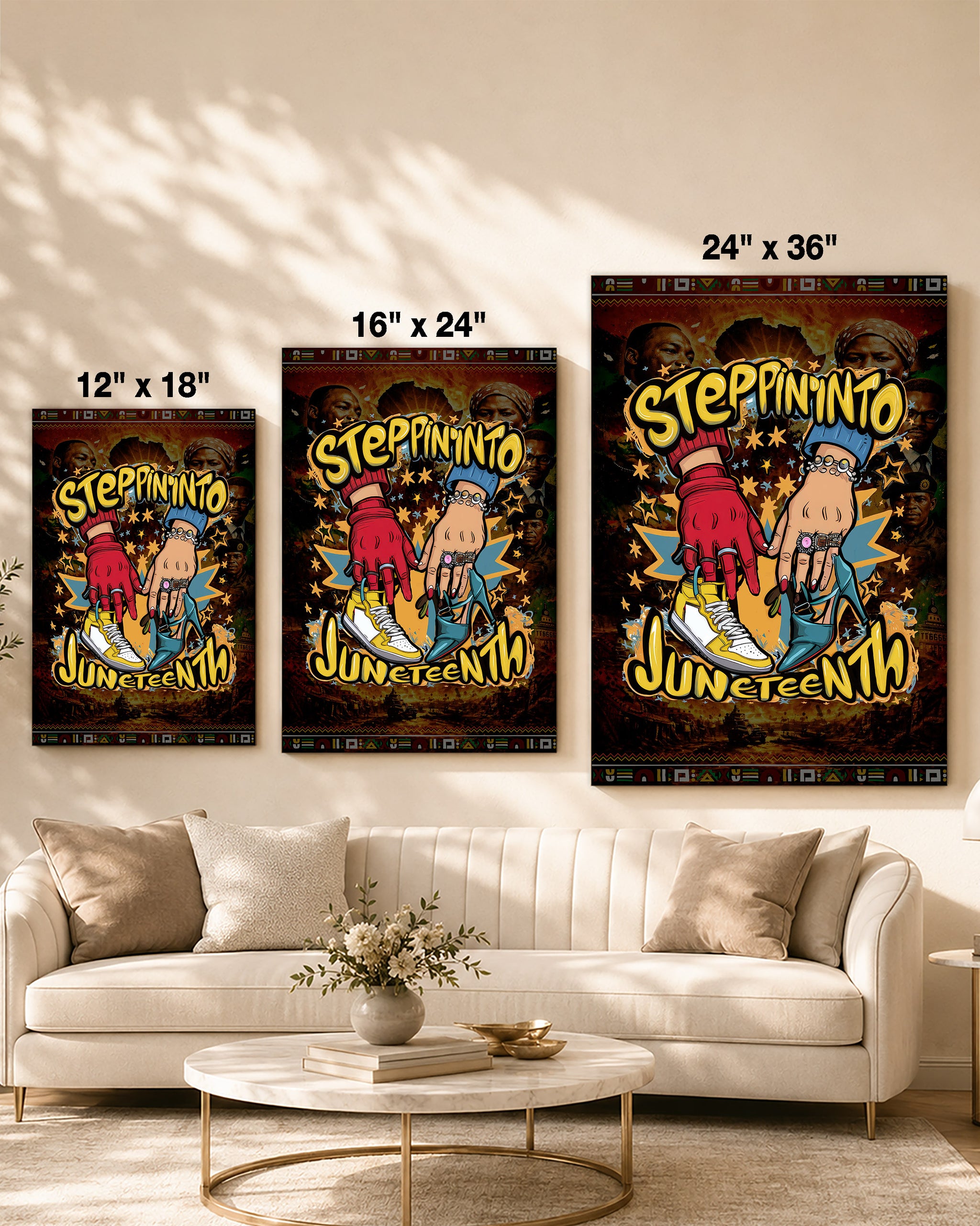 Steppin' Into Juneteenth - Freedom, Style & Black Pride - Poster/Canvas