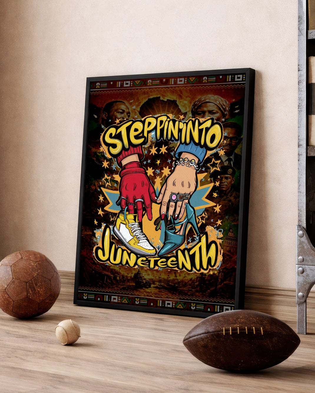 Steppin' Into Juneteenth - Freedom, Style & Black Pride - Poster/Canvas