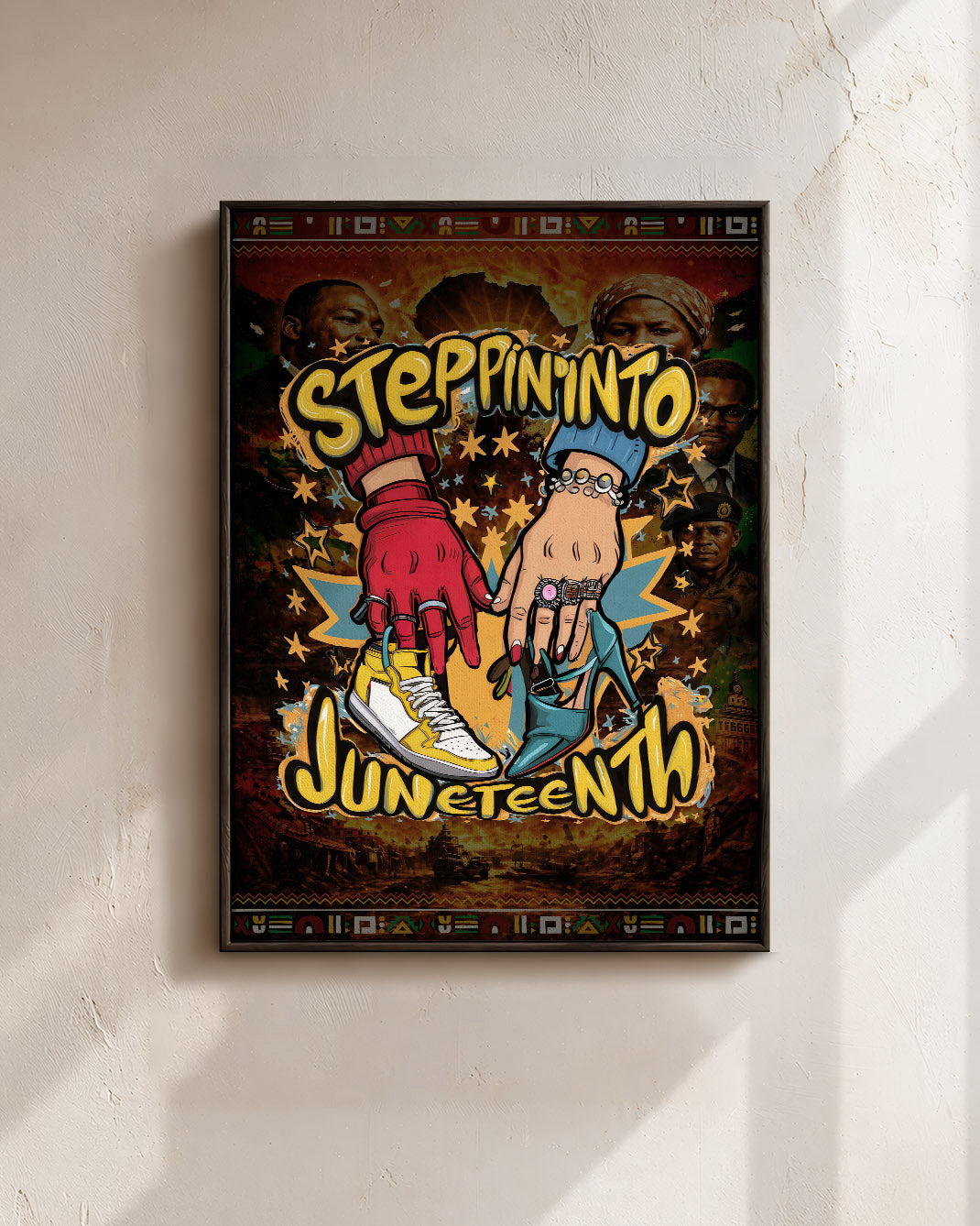 Steppin' Into Juneteenth - Freedom, Style & Black Pride - Poster/Canvas