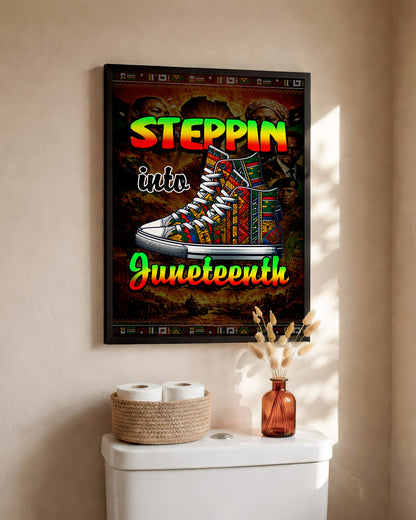 Steppin' Into Juneteenth Sneakers - Poster/Canvas