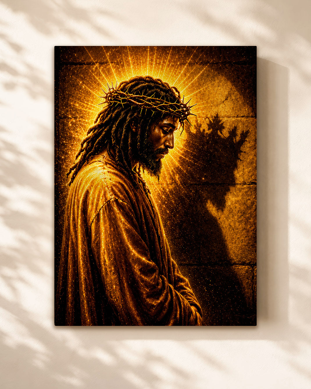African American Jesus Canvas Wall Art – Black Christian Home Decor