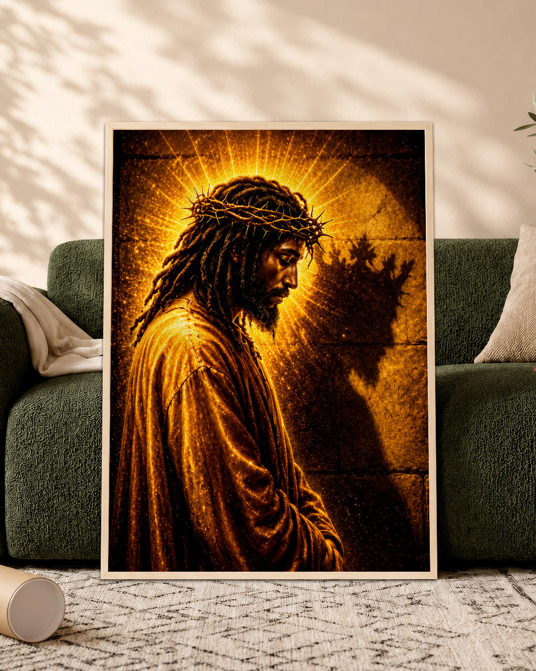 African American Jesus Canvas Wall Art – Black Christian Home Decor