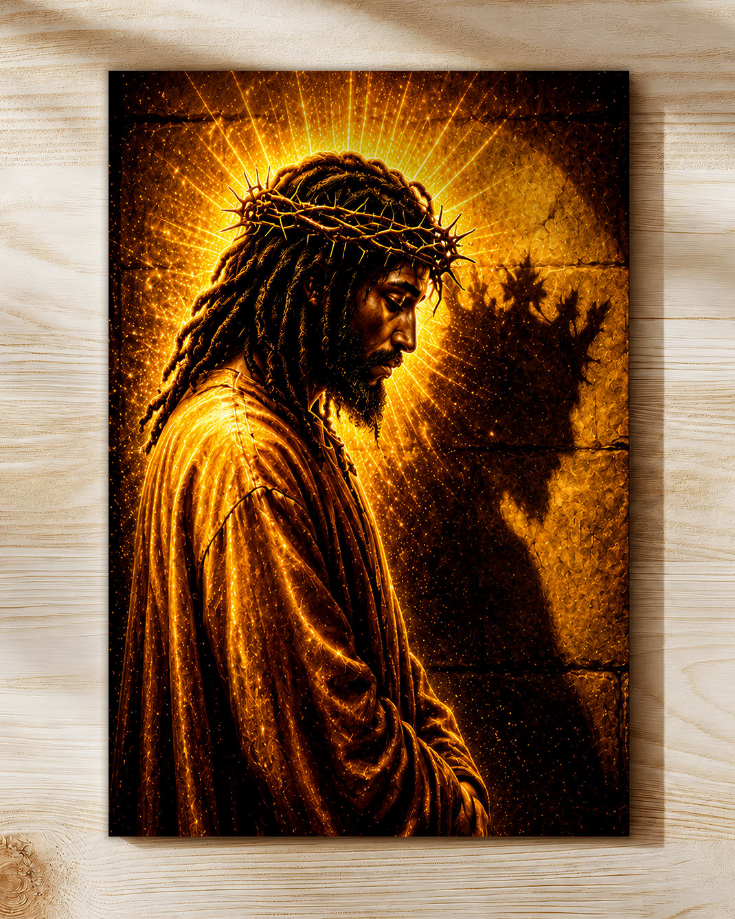 African American Jesus Canvas Wall Art – Black Christian Home Decor