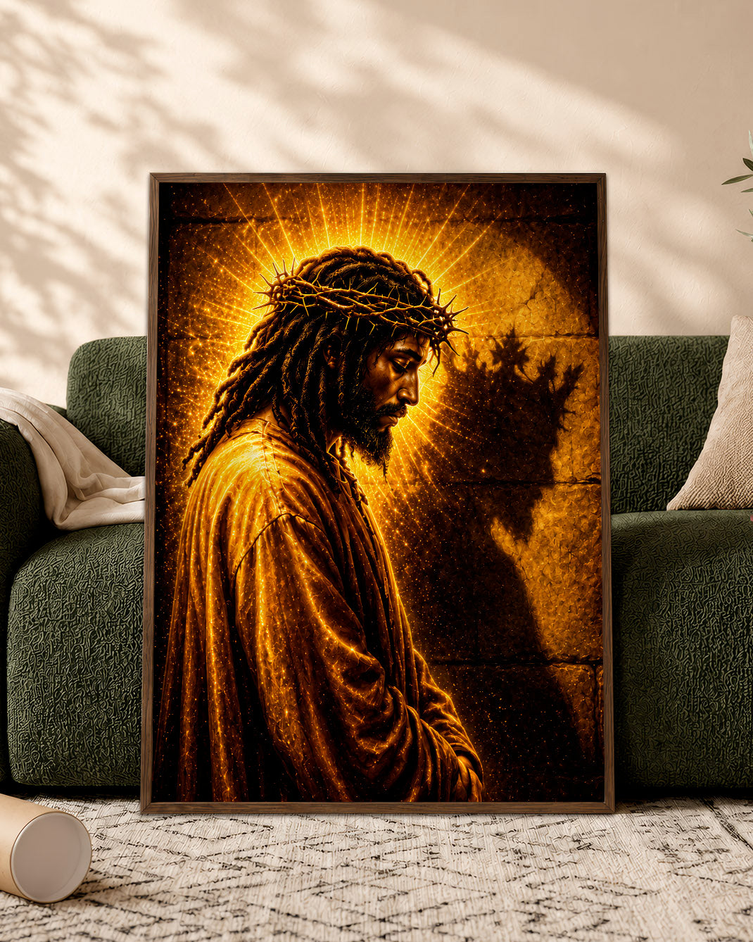 African American Jesus Canvas Wall Art – Black Christian Home Decor