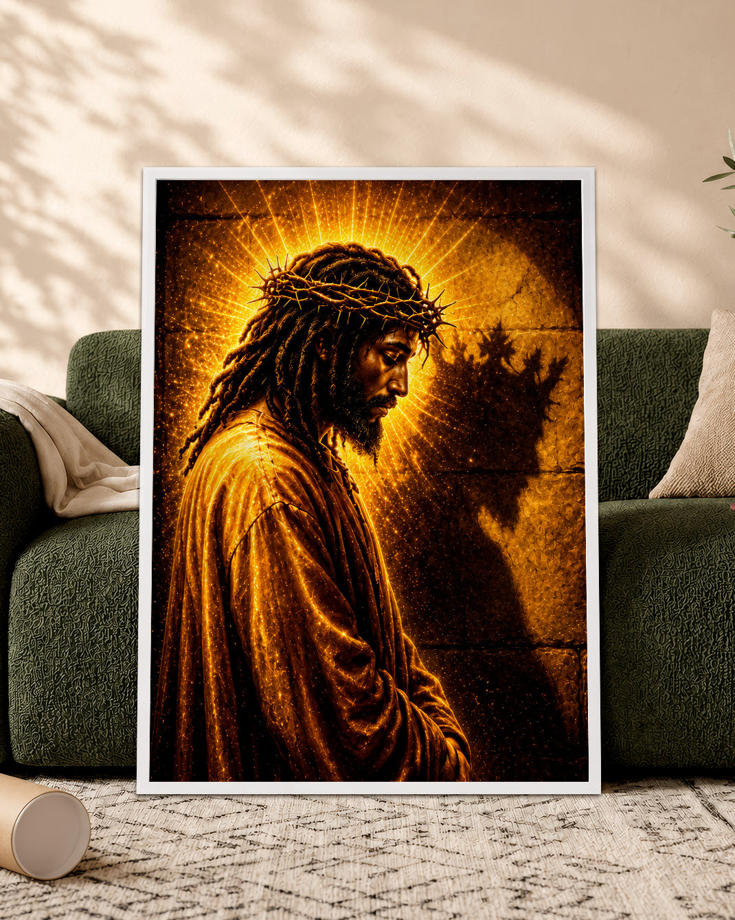 African American Jesus Canvas Wall Art – Black Christian Home Decor