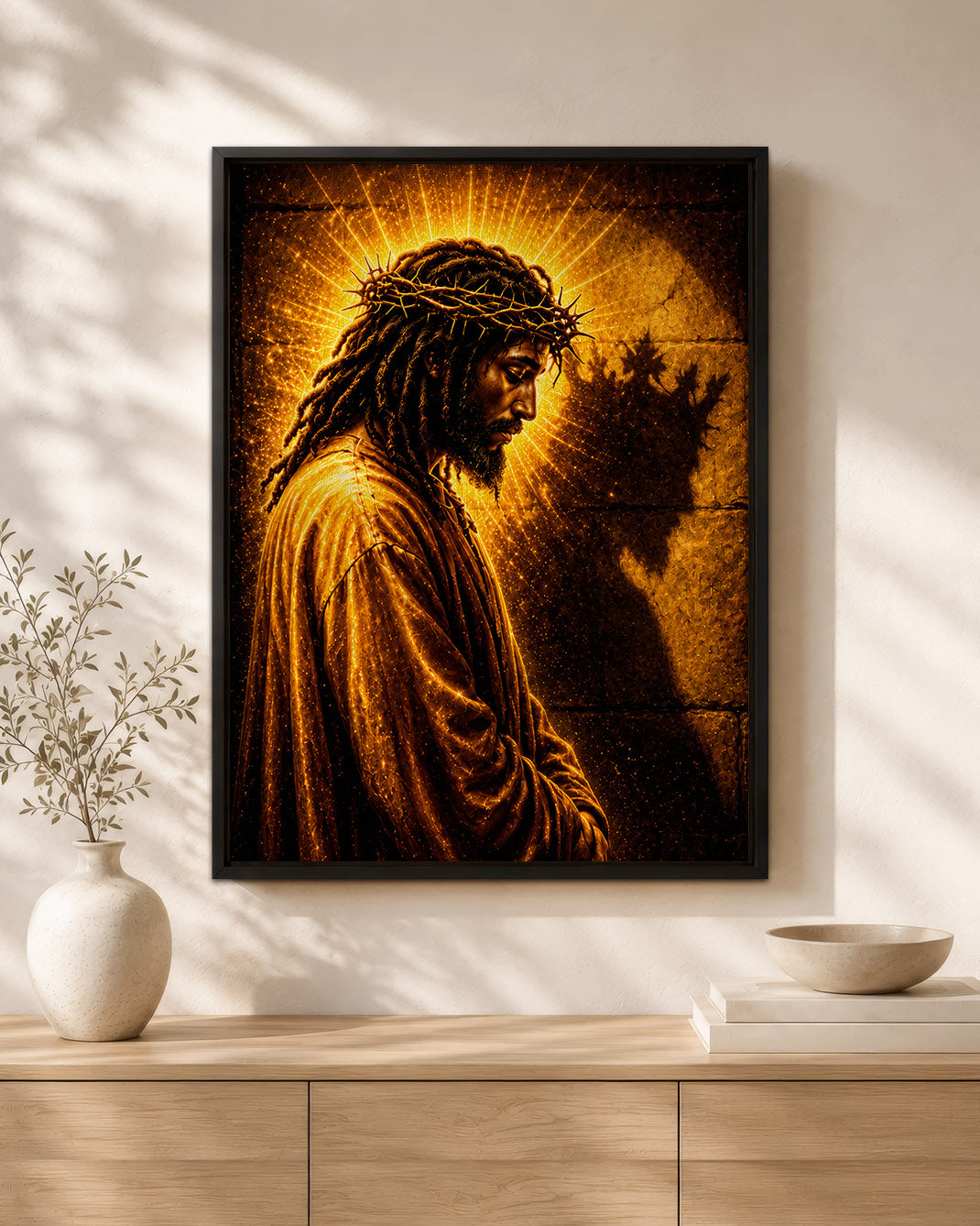 African American Jesus Canvas Wall Art – Black Christian Home Decor