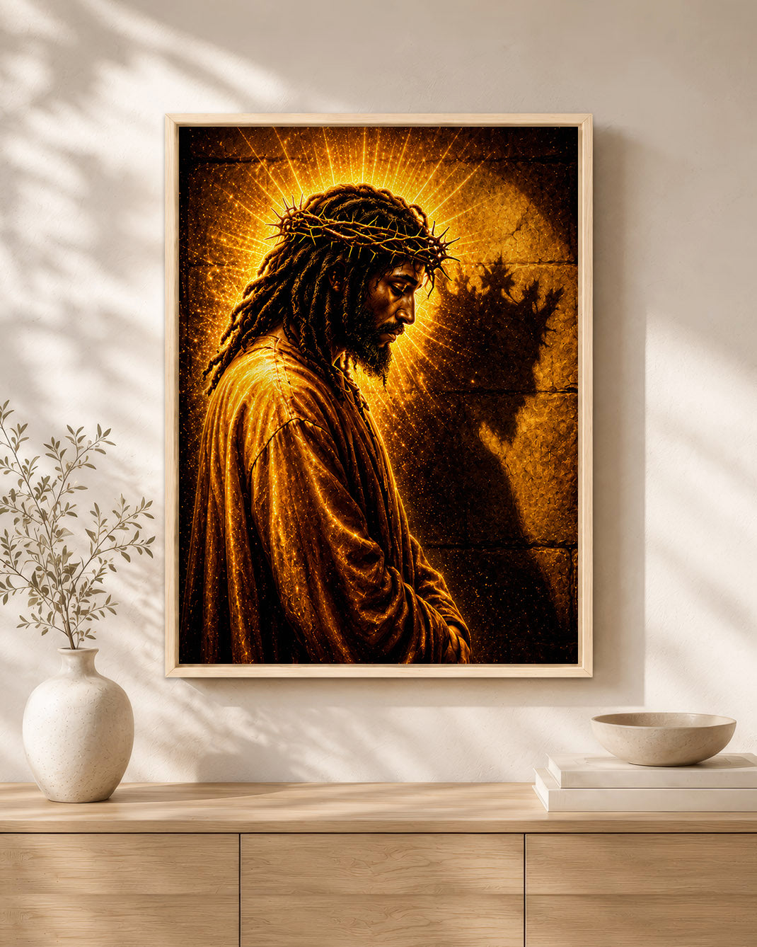 African American Jesus Canvas Wall Art – Black Christian Home Decor