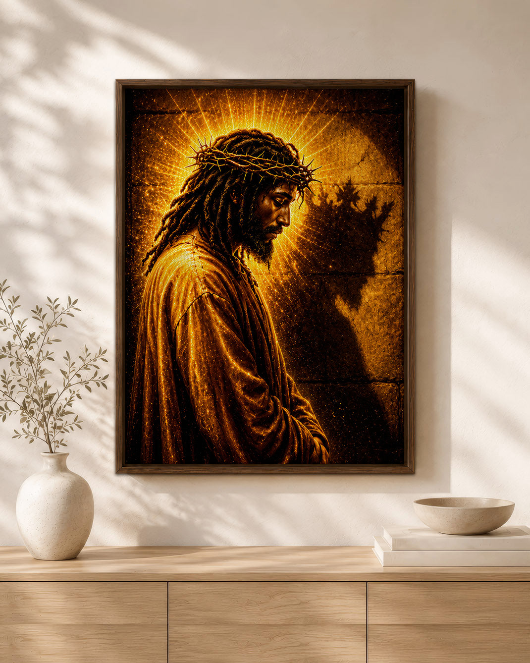 African American Jesus Canvas Wall Art – Black Christian Home Decor