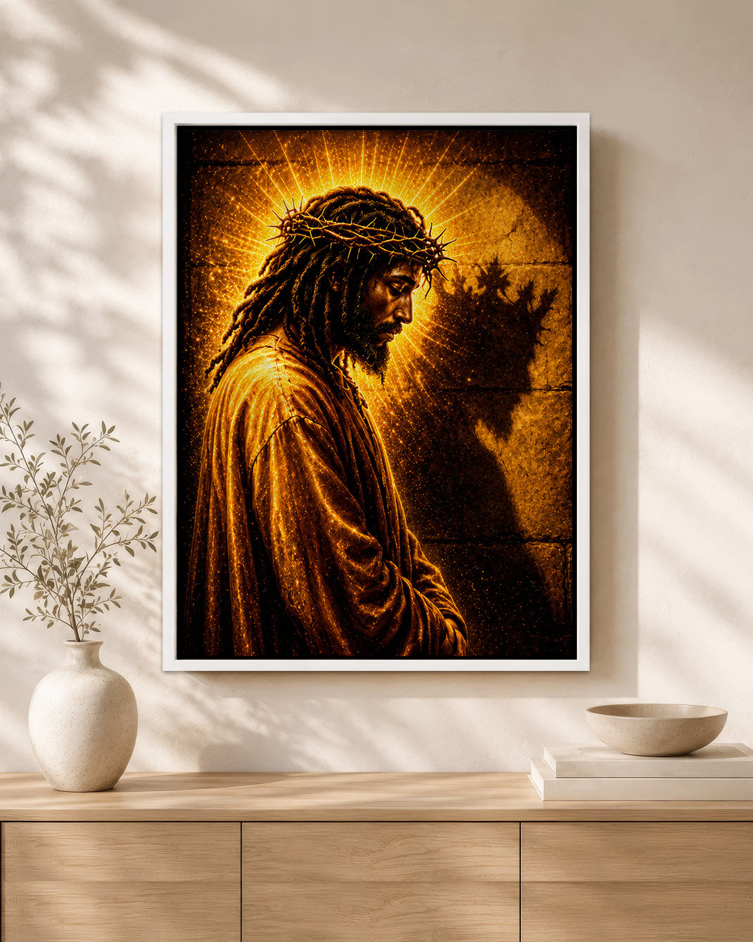 African American Jesus Canvas Wall Art – Black Christian Home Decor