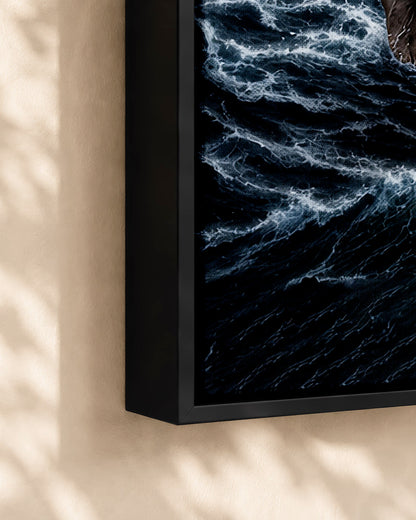 Black Jesus Walking on Water Canvas Print – African American Christian Wall Art