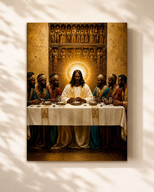 Black Last Supper Canvas Print – African American Jesus Wall Art