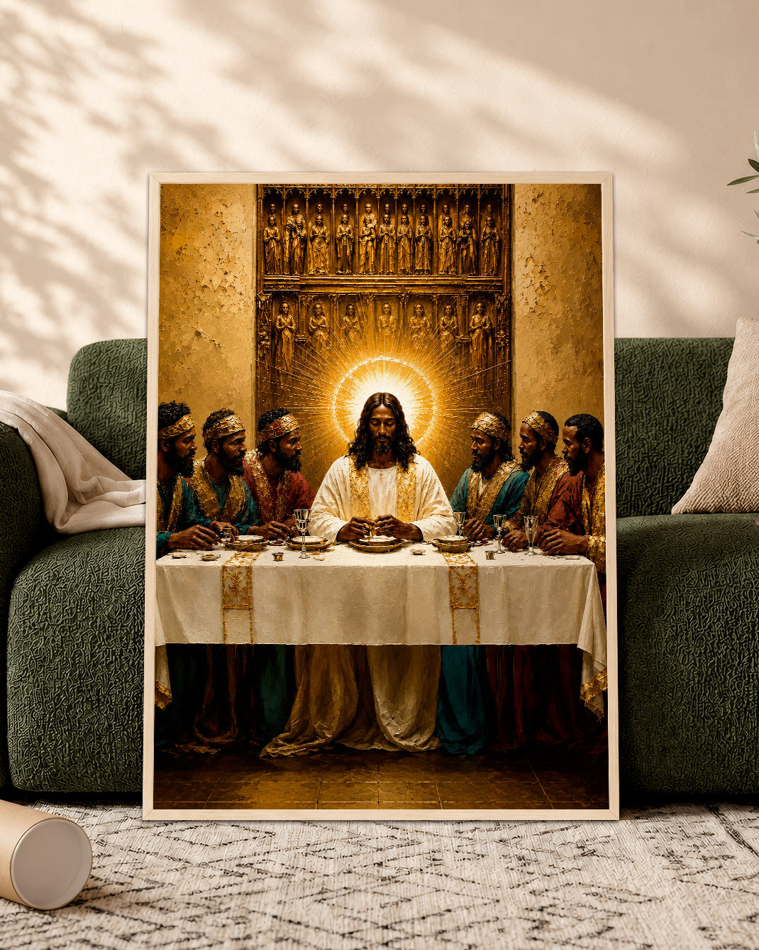 Black Last Supper Canvas Print – African American Jesus Wall Art