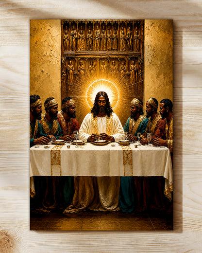 Black Last Supper Canvas Print – African American Jesus Wall Art