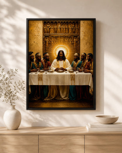 Black Last Supper Canvas Print – African American Jesus Wall Art