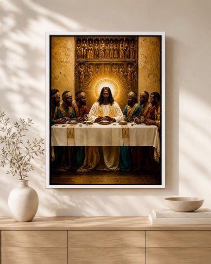 Black Last Supper Canvas Print – African American Jesus Wall Art