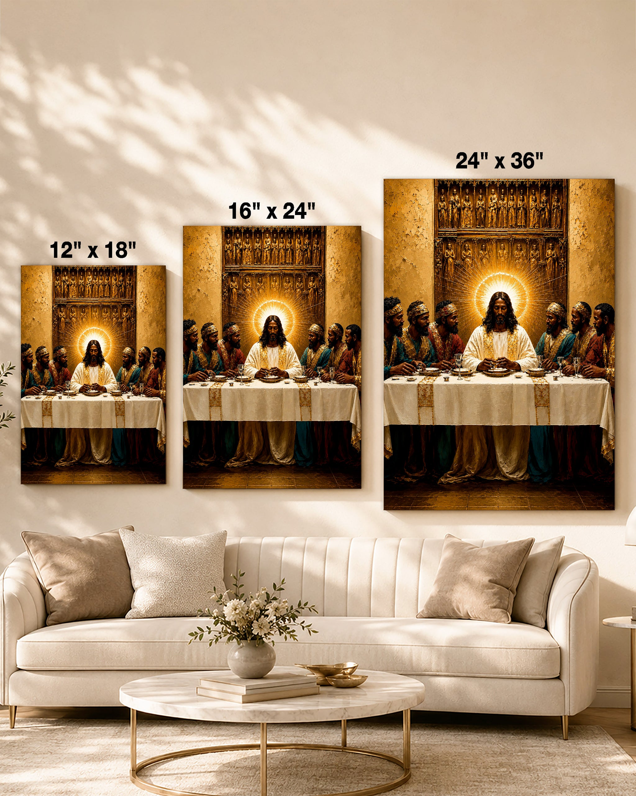 Black Last Supper Canvas Print – African American Jesus Wall Art