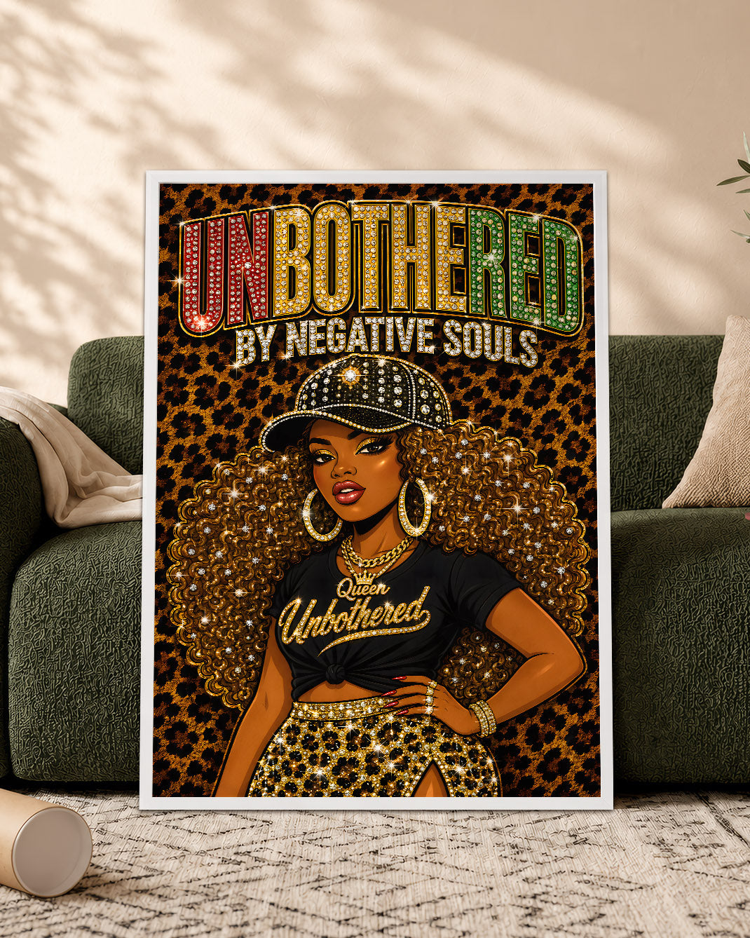 Unbothered by Negative Souls Black Woman Wall Art