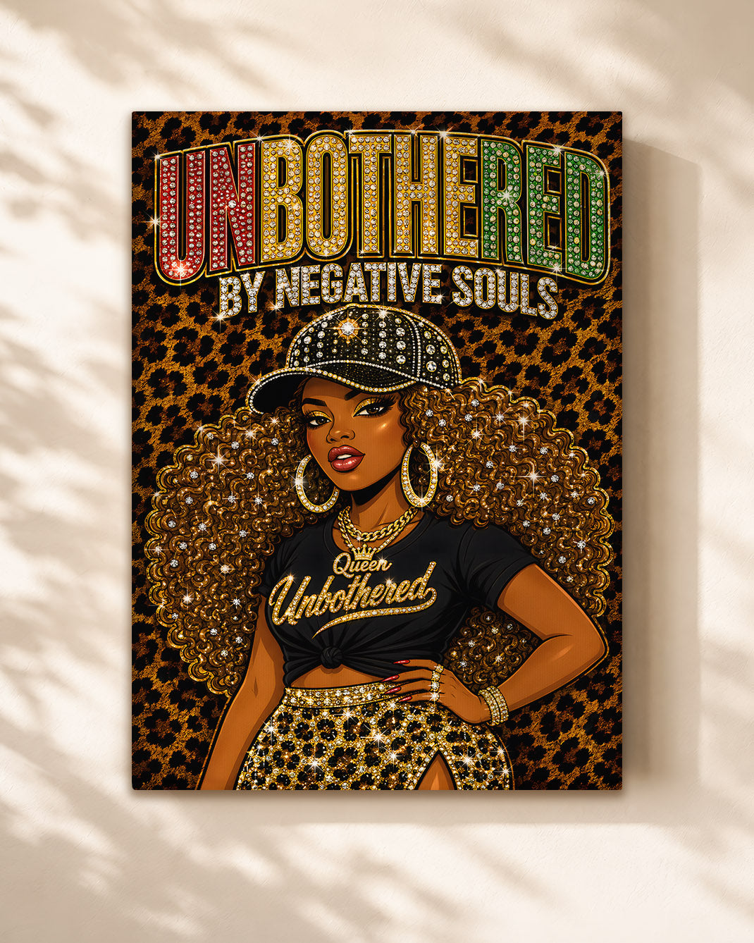 Unbothered by Negative Souls Black Woman Wall Art