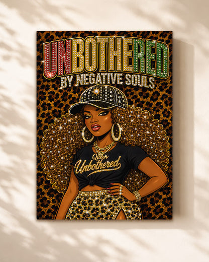 Unbothered by Negative Souls Black Woman Wall Art