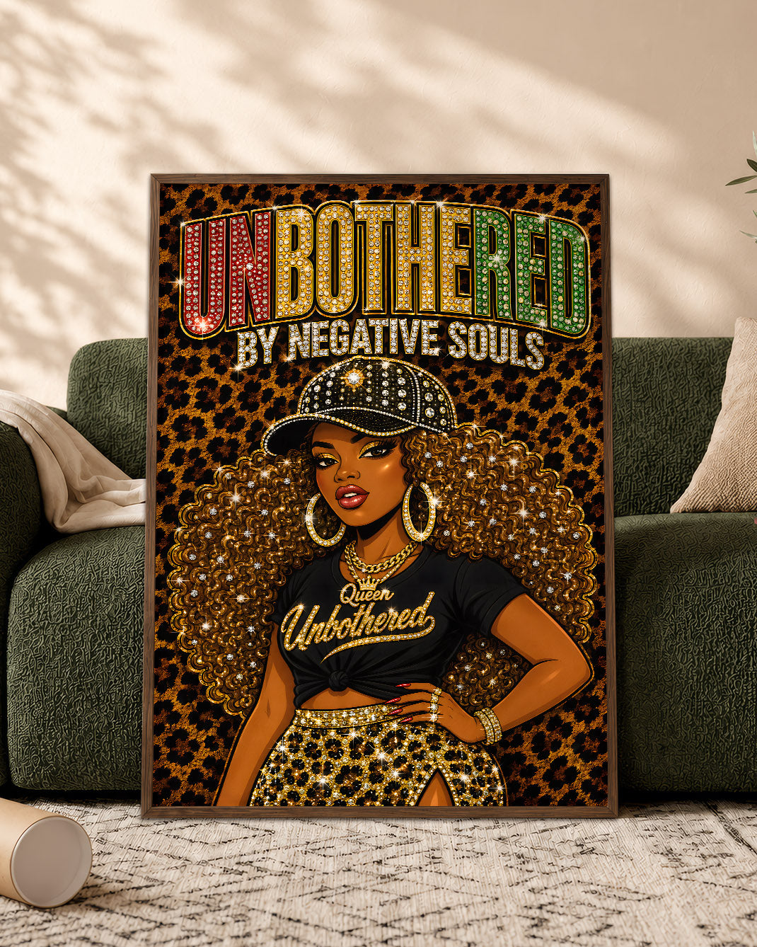 Unbothered by Negative Souls Black Woman Wall Art