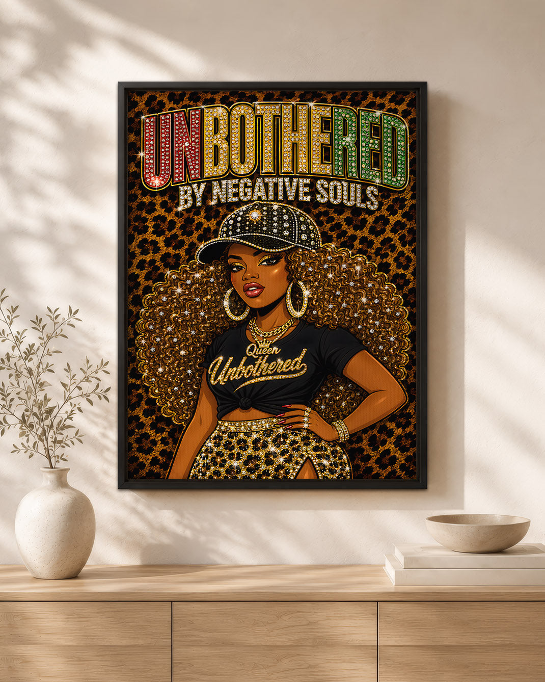 Unbothered by Negative Souls Black Woman Wall Art