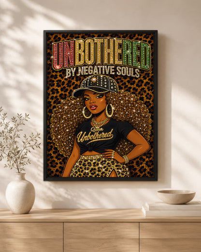 Unbothered by Negative Souls Black Woman Wall Art
