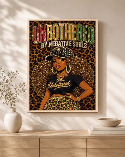Unbothered by Negative Souls Black Woman Wall Art