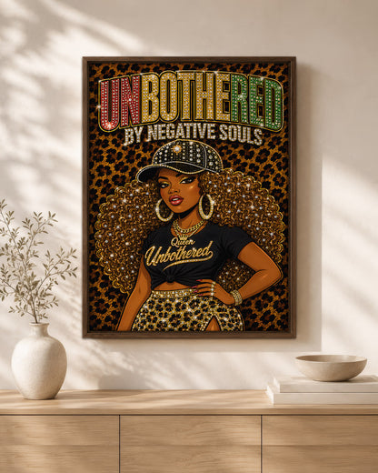 Unbothered by Negative Souls Black Woman Wall Art