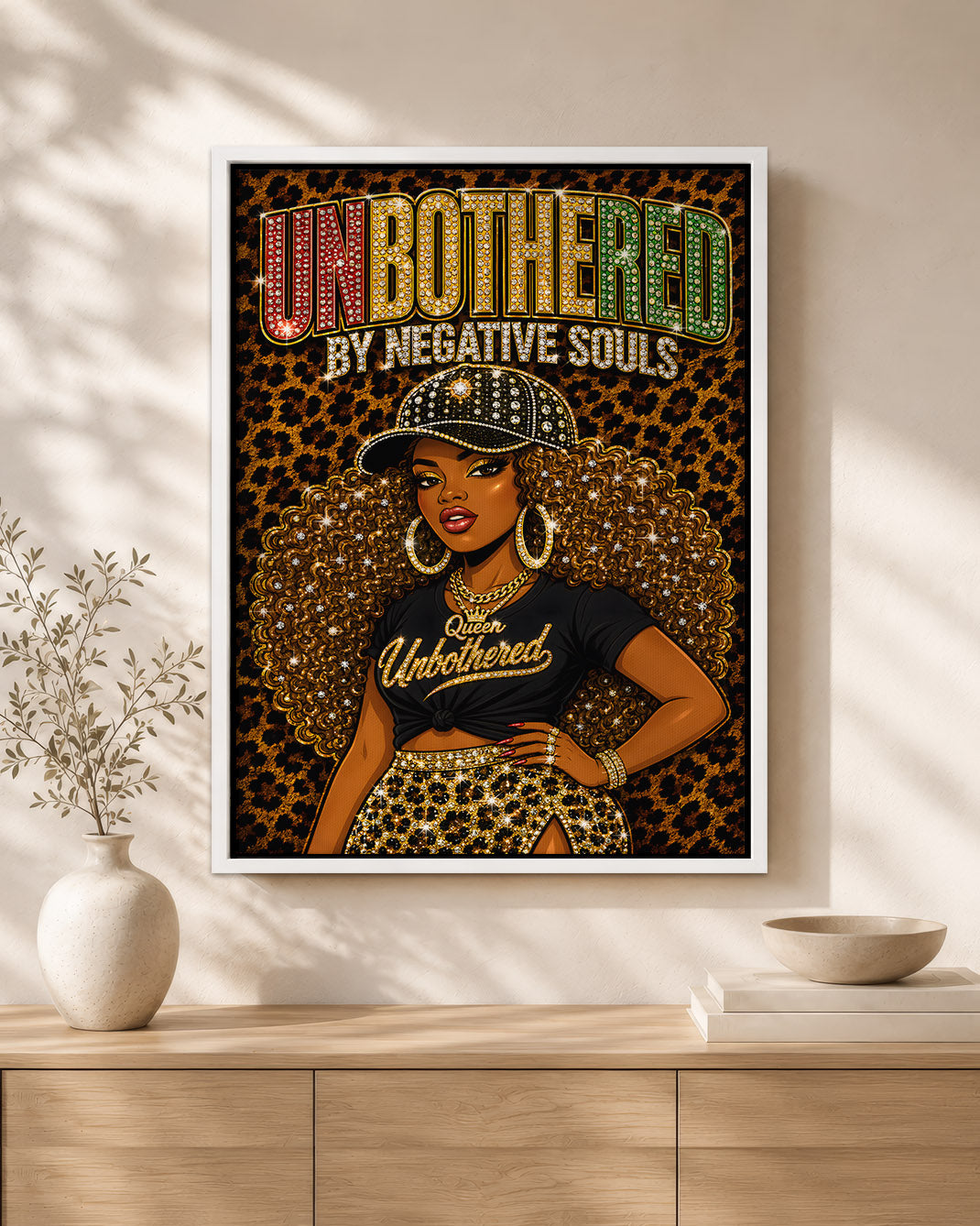 Unbothered by Negative Souls Black Woman Wall Art