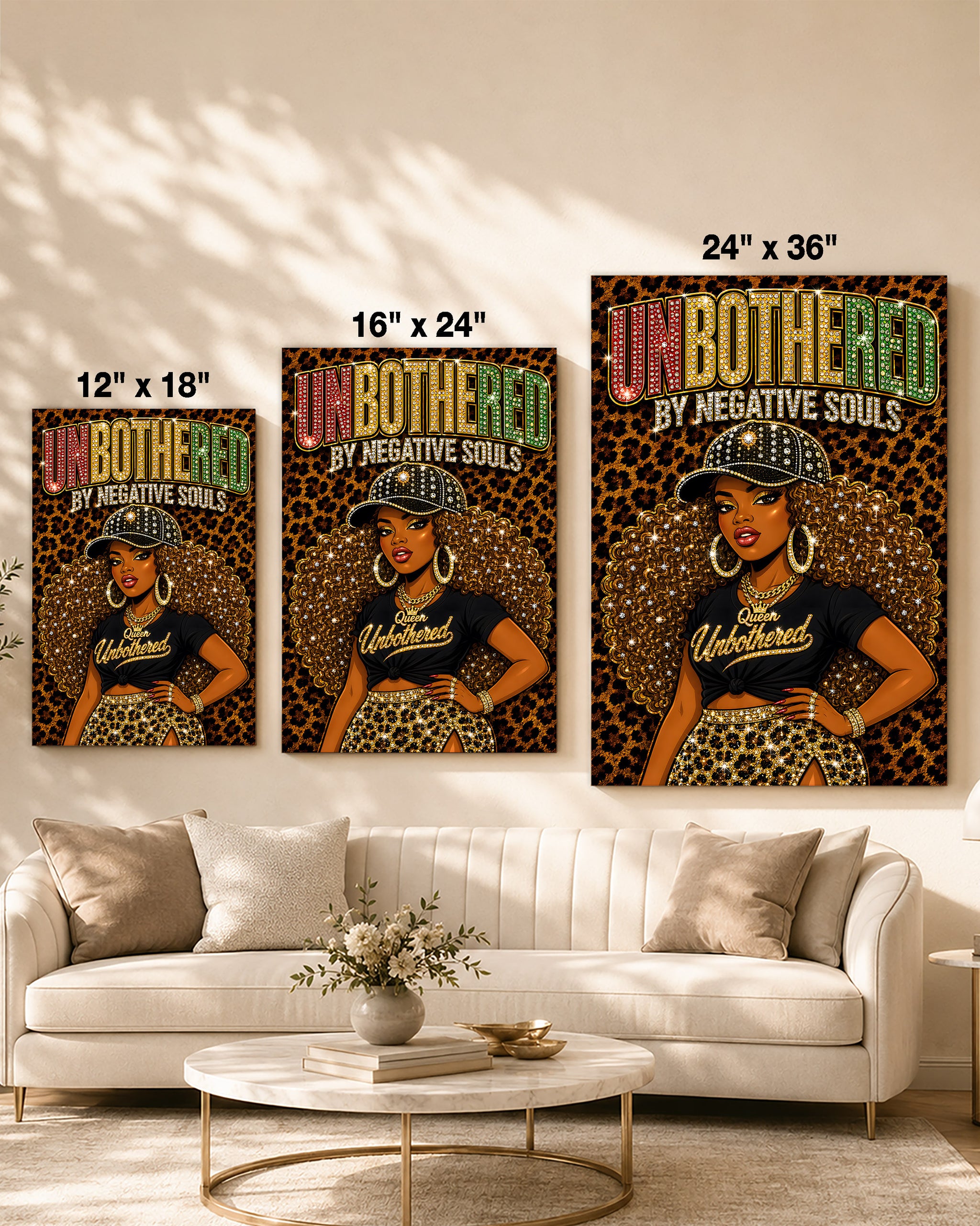 Unbothered by Negative Souls Black Woman Wall Art