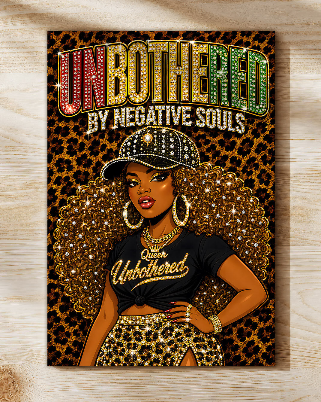 Unbothered by Negative Souls Black Woman Wall Art