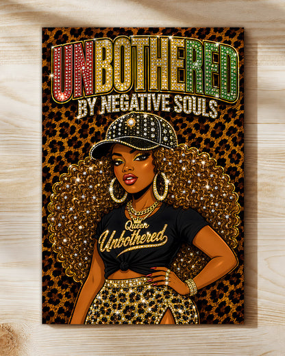 Unbothered by Negative Souls Black Woman Wall Art
